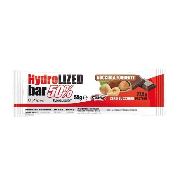 Pro nutrition Barrette Hydrolized 55gr Nocciola fondente