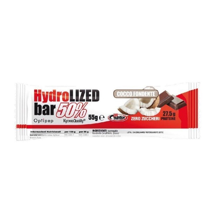 Pro nutrition Barrette Hydrolized 55gr cocco e fondente