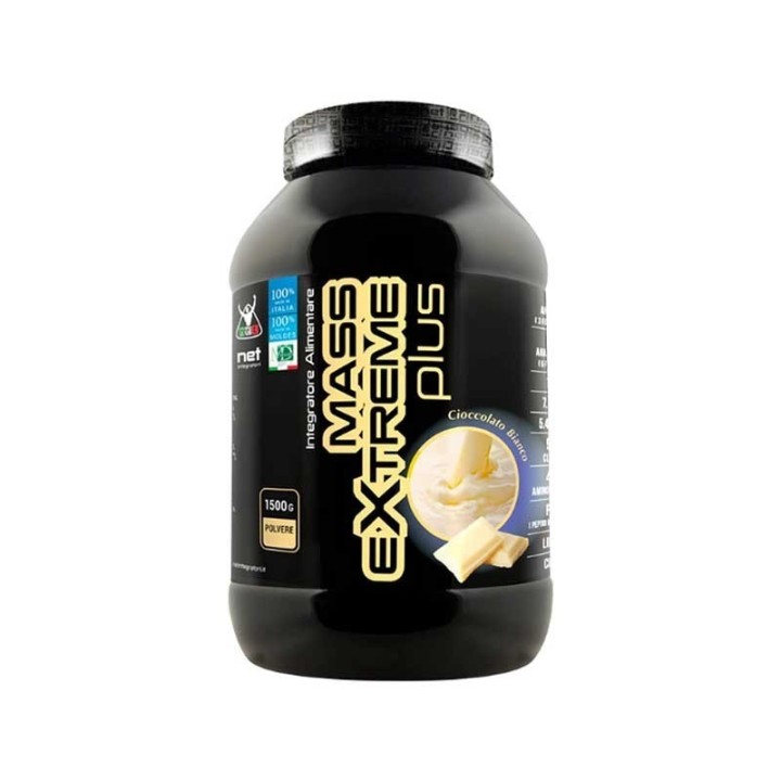 Net Integratori Gainer Mass Extreme Plus Cioccolato Bianco 1500gr