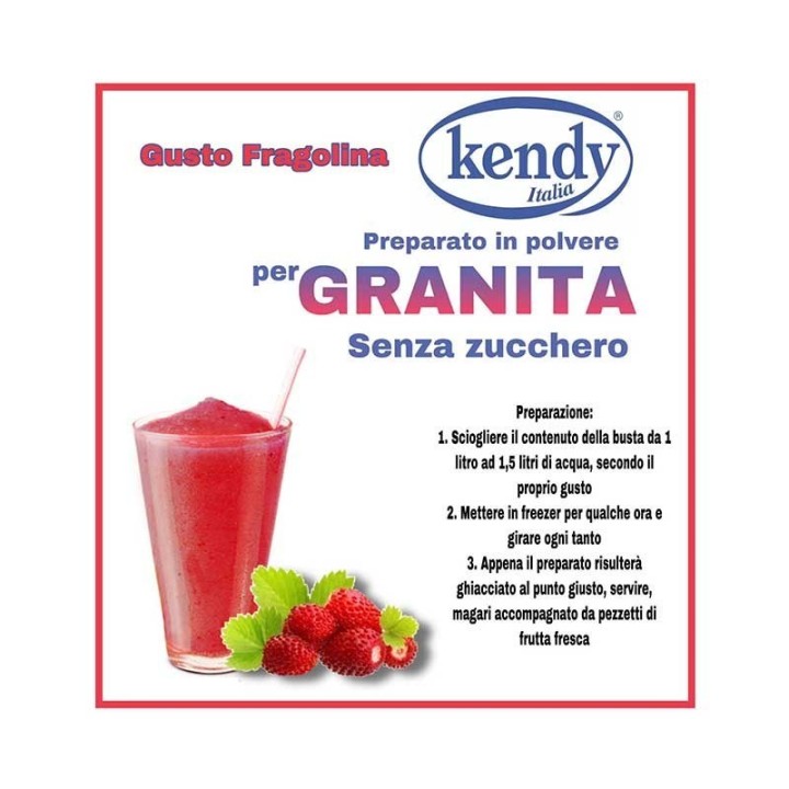 Kendy Preparato in polvere per granita Fragola 180gr