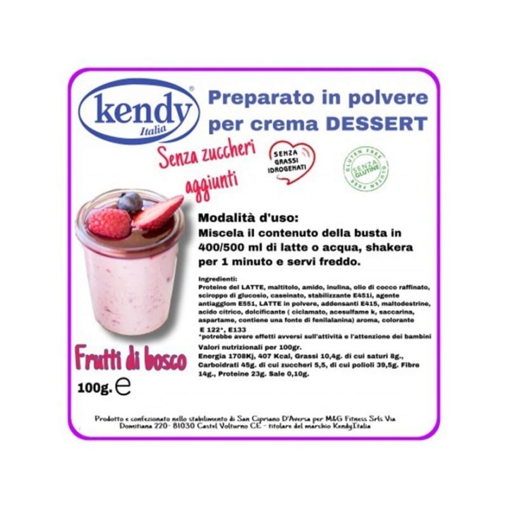 Kendy Crema Dessert Frutti di Bosco: Puro Gusto