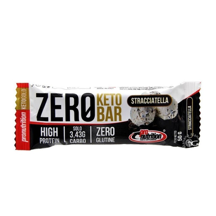 Pro Nutrition Zero Keto Bar Stracciatella 50g | Barretta Proteica Keto