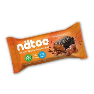 Natoo Crispy Vegan Protein Bar Caramello Salato 50g - Sapore unico