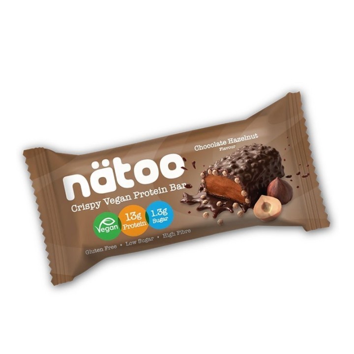 Barretta Proteica Vegan Cioccolato Nocciola Natoo 50g - Snack Delizioso