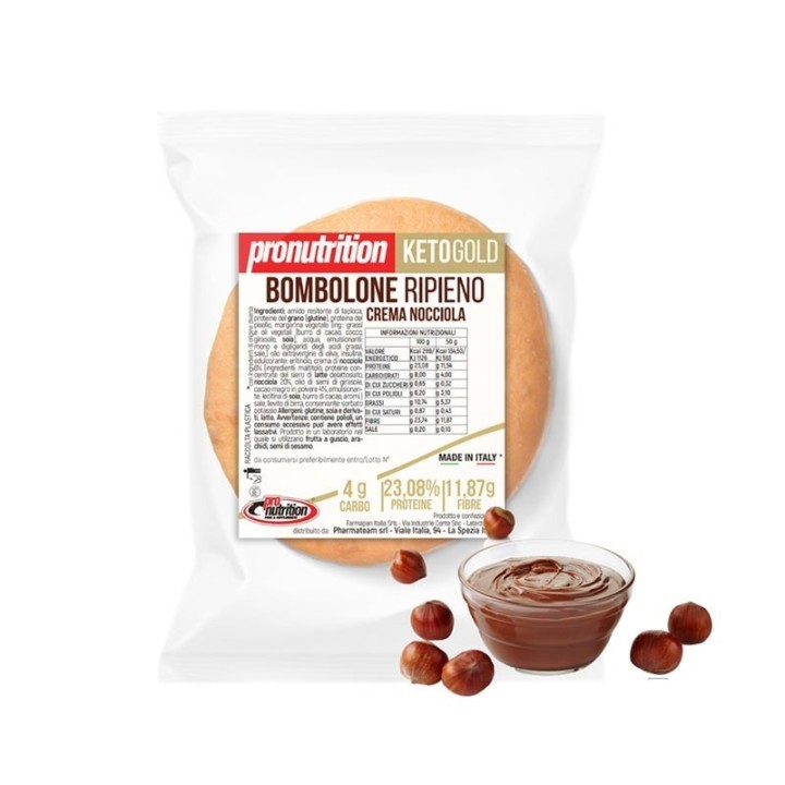 Pro Nutrition Bombolone Cheto Ripieno Crema Nocciola