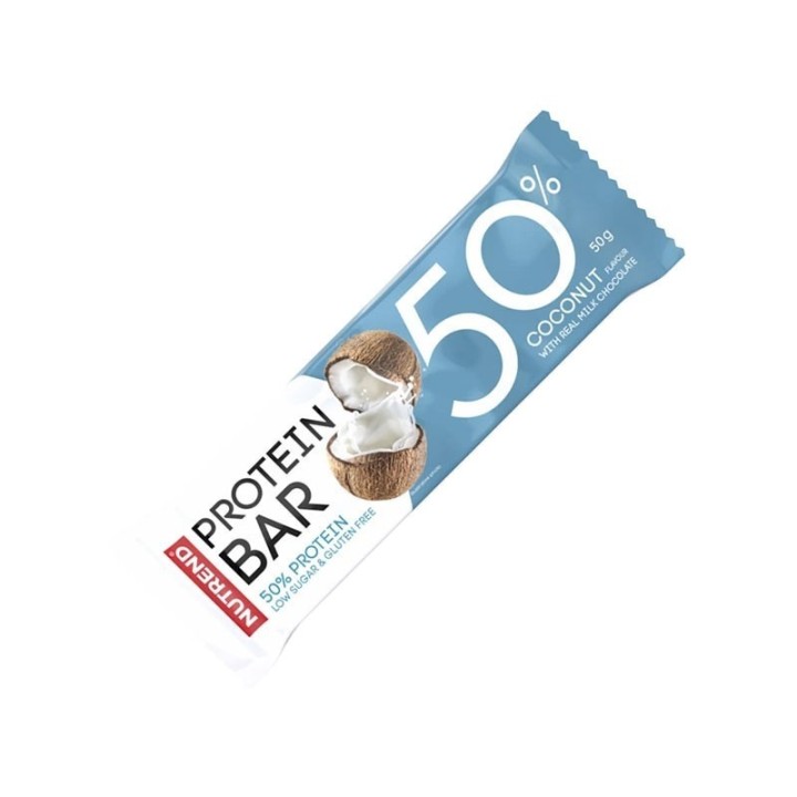 Nutrend Protein Bar 50 Coconut, 50 g | Snack Proteico al gusto esotico