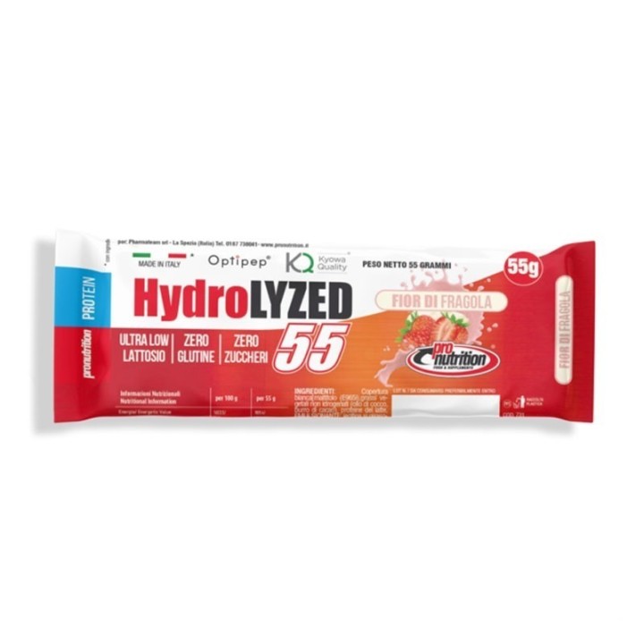 Pro Nutrition Barr 55 Hydrolyzed 50% Fior di Fragola 55gr | Energia e Proteine