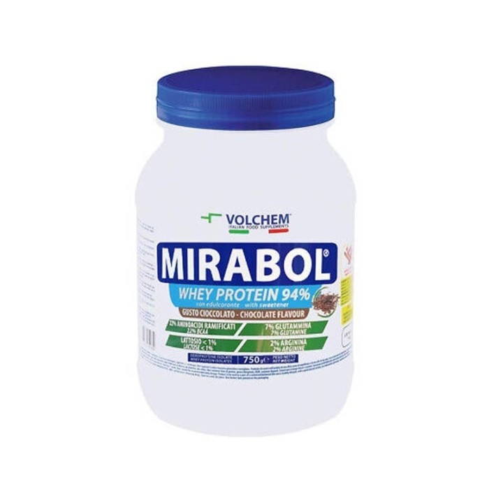 Volchem Mirabol Whey Protein 94 Cioccolato 750g - Proteine per Muscoli