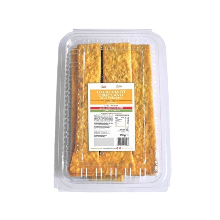 Ri.Ma Benessere Focaccia Fit Curcuma 150g - Snack Proteico e Salutare
