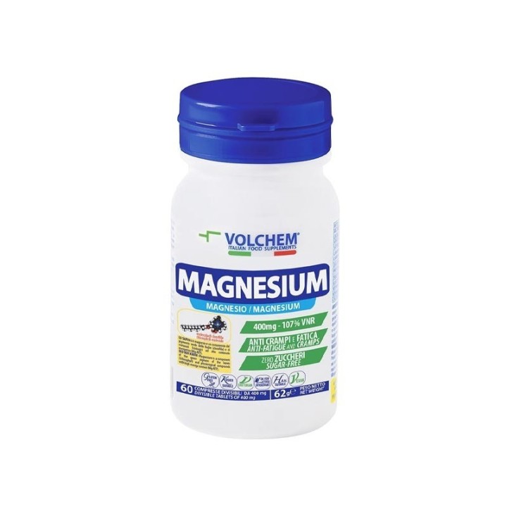 Volchem Magnesium | Integratore di Magnesio per Energia e Muscoli | 60 Compresse