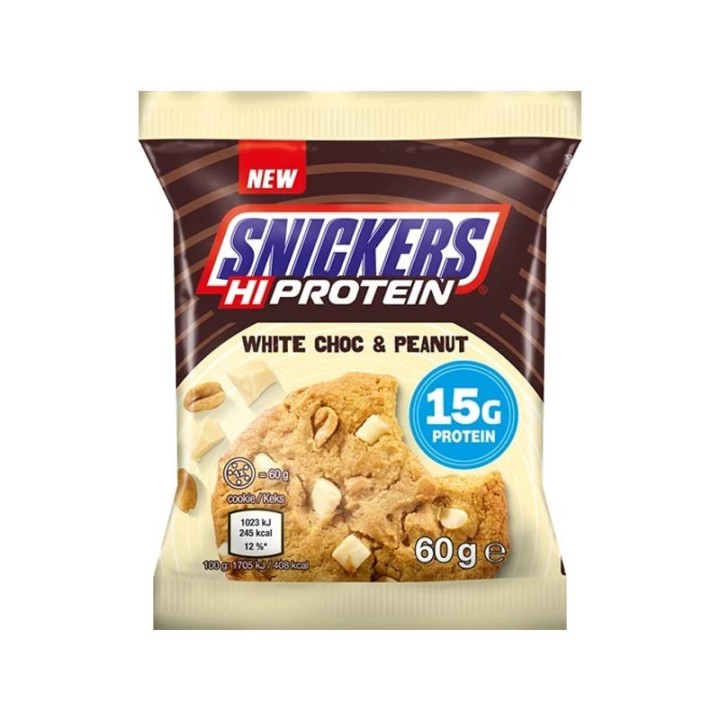 Mars Snickers Hi Protein Cookie | White Choc & Peanut 60g