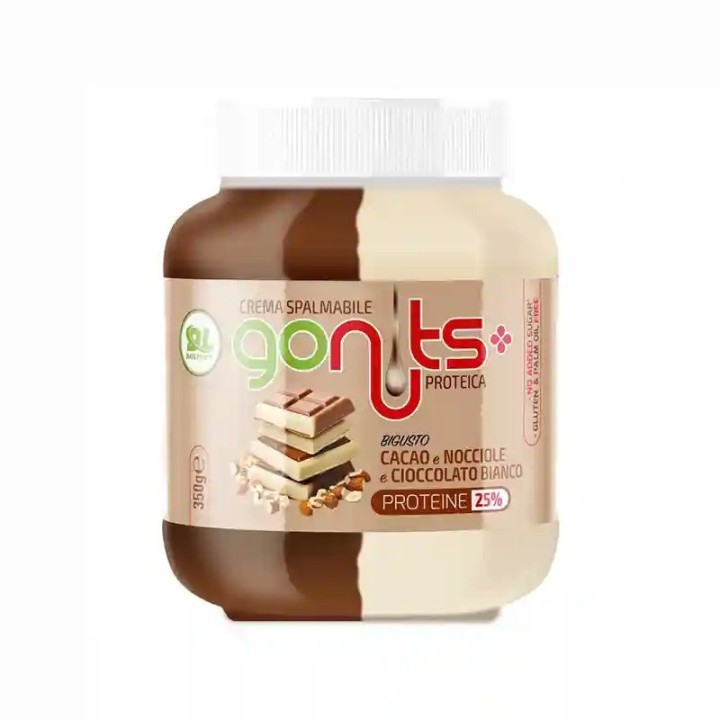 Daily Life GoNuts Cacao, Nocciole e Cioccolato Bianco - Crema Spalmabile 350g