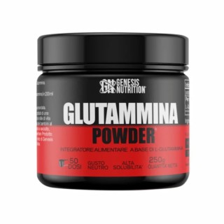 Genesis Nutrition Glutammina - Integratore per Recupero e Difese Immunitarie