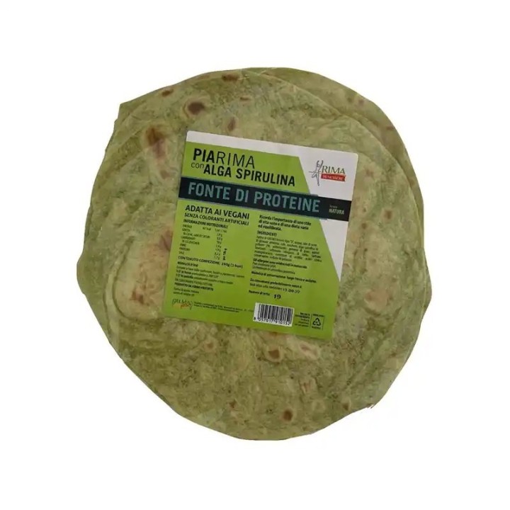 Ri.ma. Benessere Piadina Alga Spirulina - 260g - Piadina proteica e ricca di fibre