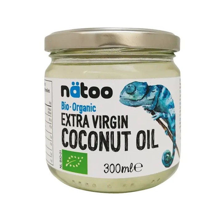 Natoo Coconut Oil - Olio di Cocco Biologico Extra Vergine (300 ml) - Naturale e Puro
