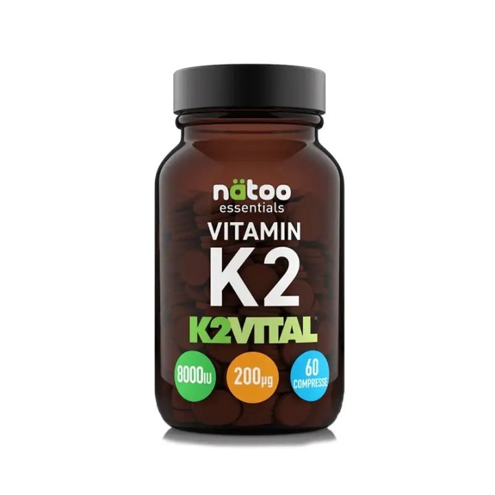 Natoo Essentials Vitamin K2 - K2 Vital - 60 compresse - Salute delle ossa e cardiovascolare