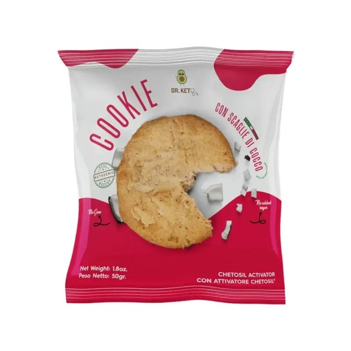 Dr. Keto Cookie con Scaglie di Cocco - Low Carb & Senza Zuccheri 50g