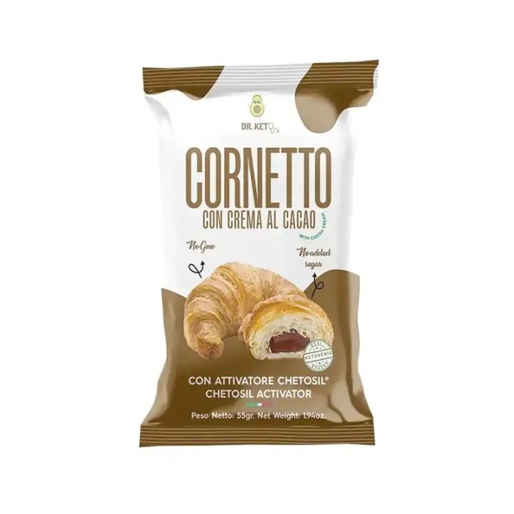 Dr. Keto Cornetto con Crema al Cacao - Low Carb & Senza Zuccheri 55g