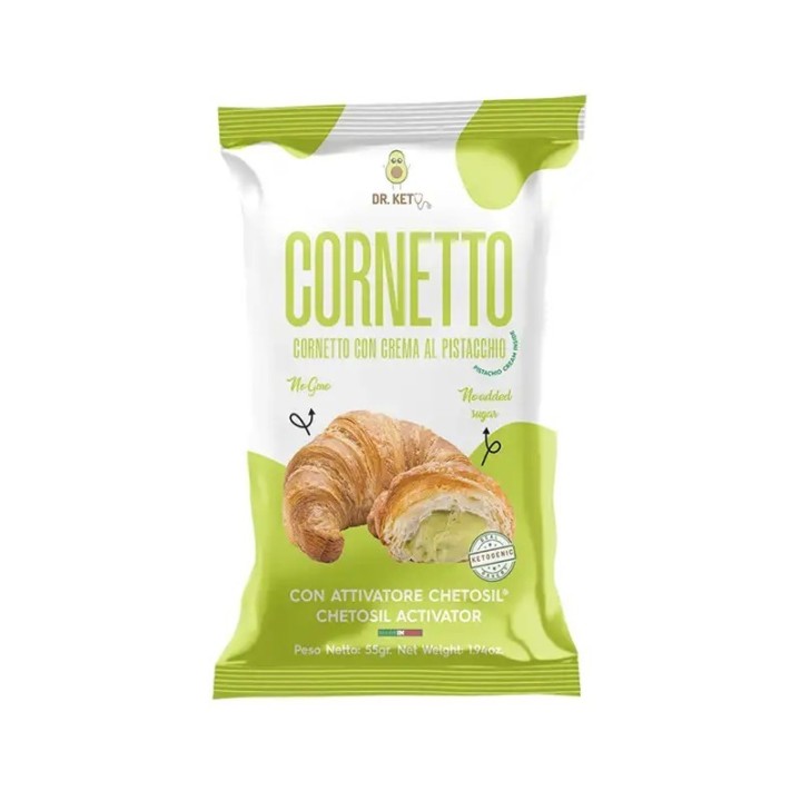 Dr. Keto Cornetto con Crema al Pistacchio - Low Carb & Senza Zuccheri 55g