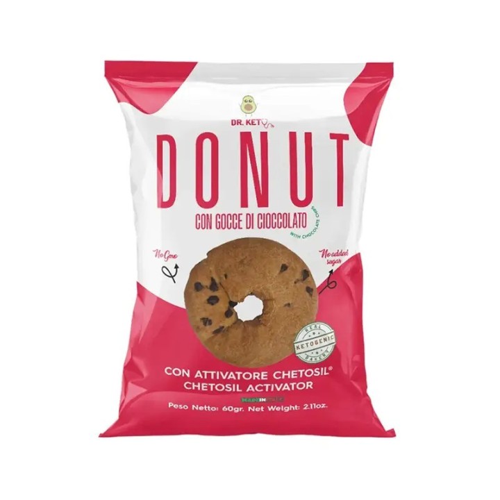 Dr.Keto Donut con Gocce di Cioccolato - Low Carb & Senza Zuccheri 60g