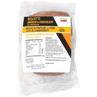 Ri.ma Biscotti Arancia e Cioccolato - 50g - Senza Zuccheri Aggiunti e Ricchi di Fibre