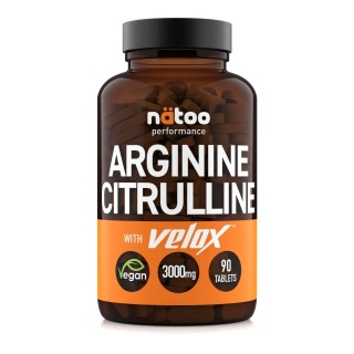 Natoo Arginine Citrulline - 90 compresse - Supporto per Vasodilatazione ed Energia Muscolare