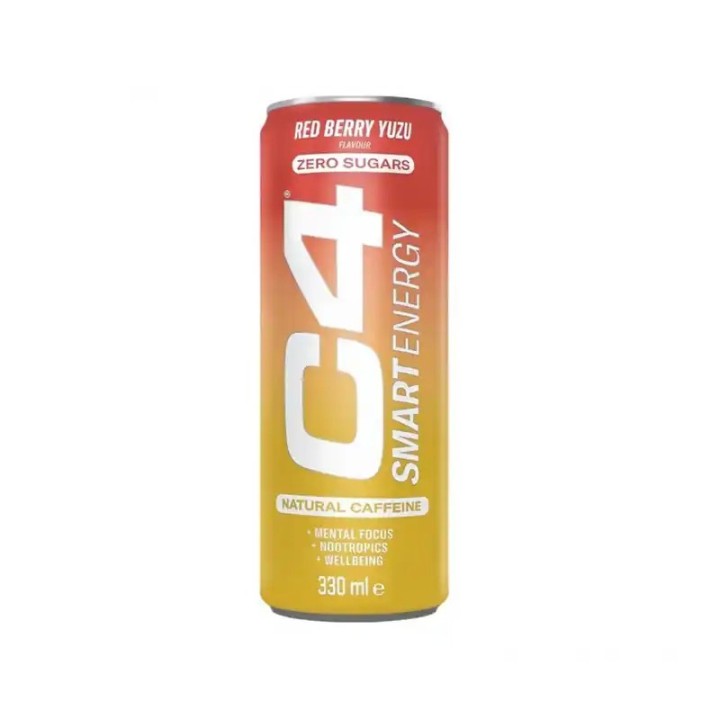 Cellucor C4 Smart Energy Red Berry Yuzu – 330ml | Zero Zuccheri – Energia & Focus