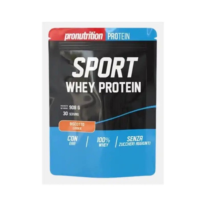 Sport Whey Protein Biscotto 908g – Pronutrition Proteine 100% Whey