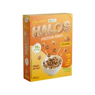 Halos Protein Rings Caramel 250 g | Cereali proteici low carb