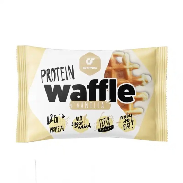 Go Fitness Protein Waffle Vaniglia 50 g | Waffle Proteico Senza Zuccheri