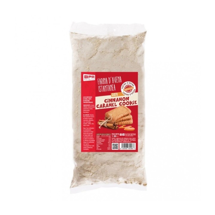 BPR Nutrition Farina D'Avena Aromatizzata 1 Kg Cinnamon Caramel Cookie