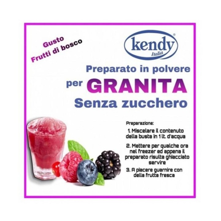 Kendy preparato in polvere per granite frutti di bosco 180gr