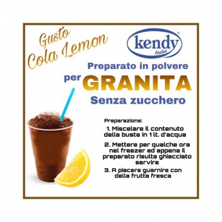 Kendy preparato in polvere per granite Cola Lemon 180gr
